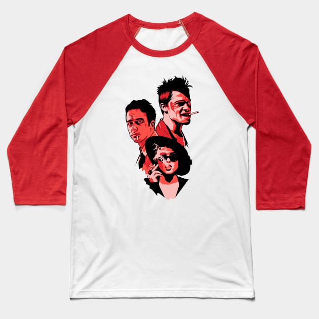 Fight Club Baseball T-Shirt by Woah_Jonny